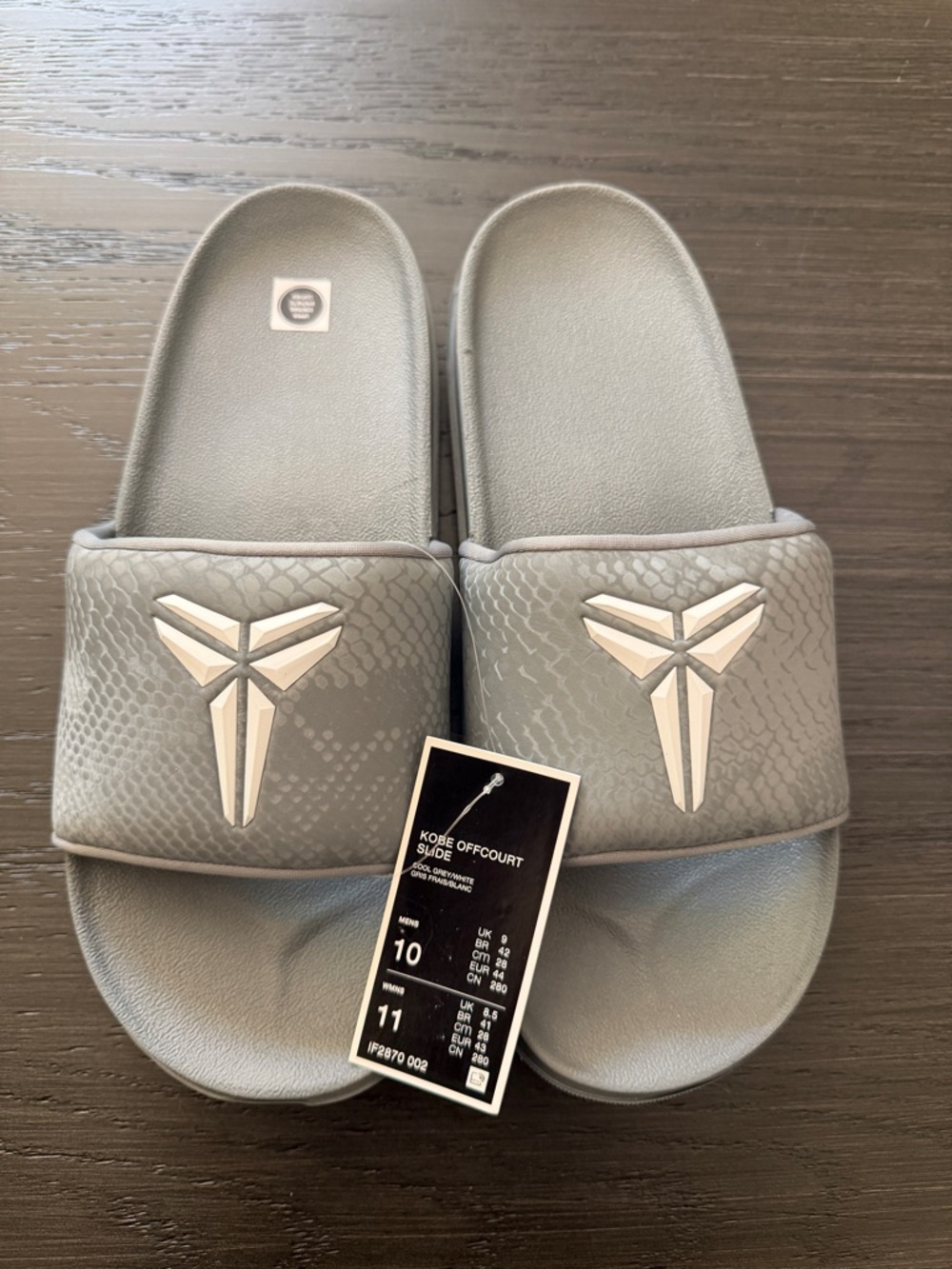 Nike Kobe Offcourt Slide - Cool Grey & White Box